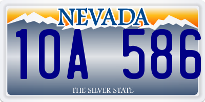 NV license plate 10A586