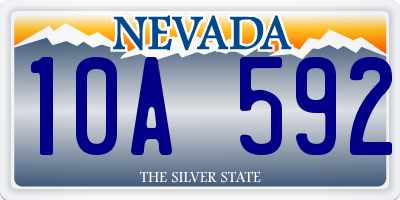 NV license plate 10A592