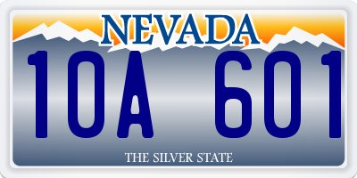 NV license plate 10A601