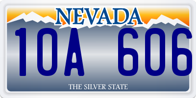 NV license plate 10A606
