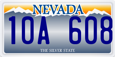 NV license plate 10A608