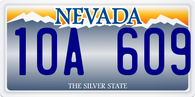 NV license plate 10A609