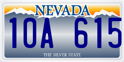 NV license plate 10A615