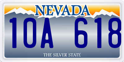 NV license plate 10A618