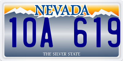 NV license plate 10A619