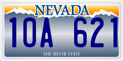 NV license plate 10A621