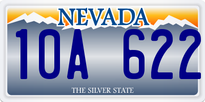 NV license plate 10A622