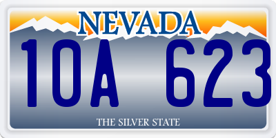 NV license plate 10A623