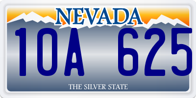 NV license plate 10A625