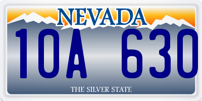 NV license plate 10A630