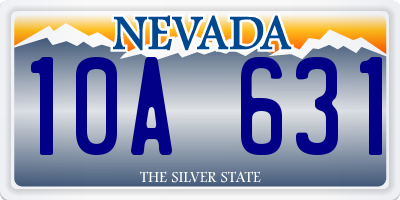 NV license plate 10A631