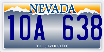 NV license plate 10A638