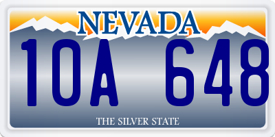 NV license plate 10A648