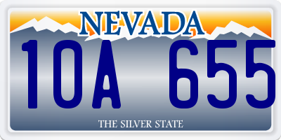 NV license plate 10A655