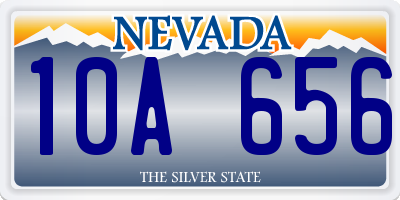 NV license plate 10A656