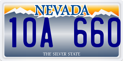 NV license plate 10A660