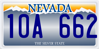 NV license plate 10A662