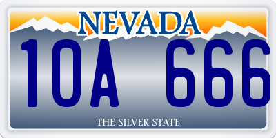 NV license plate 10A666