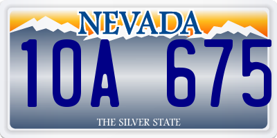 NV license plate 10A675