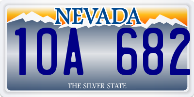 NV license plate 10A682