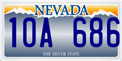 NV license plate 10A686