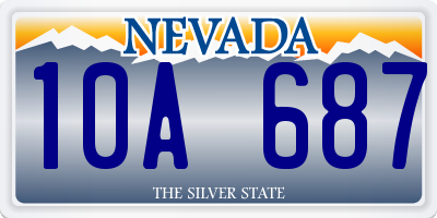 NV license plate 10A687