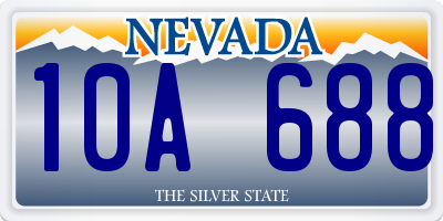 NV license plate 10A688