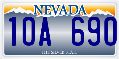 NV license plate 10A690