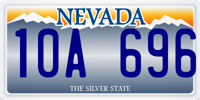 NV license plate 10A696