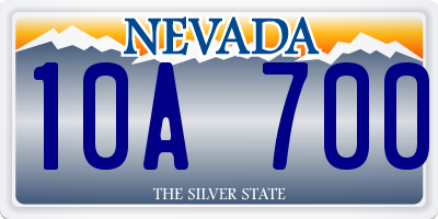 NV license plate 10A700