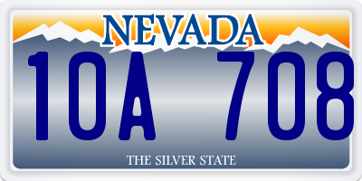 NV license plate 10A708