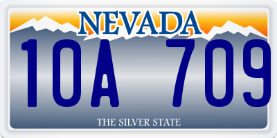 NV license plate 10A709