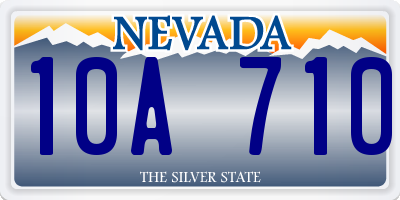 NV license plate 10A710