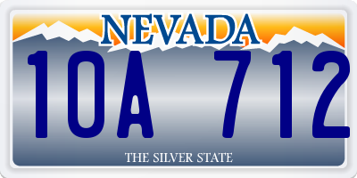 NV license plate 10A712