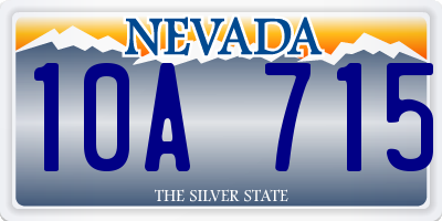 NV license plate 10A715