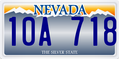 NV license plate 10A718