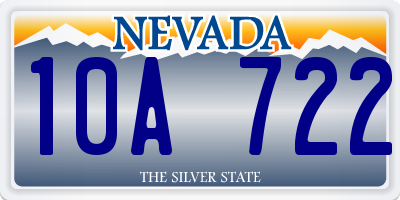 NV license plate 10A722