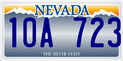 NV license plate 10A723