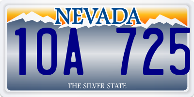 NV license plate 10A725