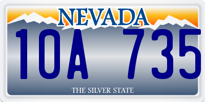 NV license plate 10A735