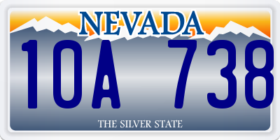 NV license plate 10A738