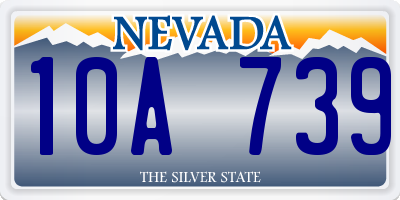 NV license plate 10A739