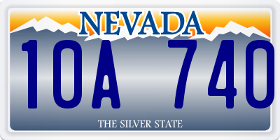 NV license plate 10A740