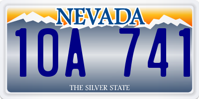 NV license plate 10A741