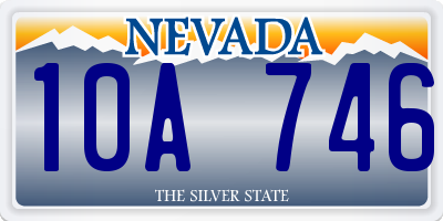 NV license plate 10A746