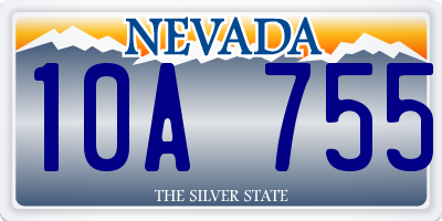 NV license plate 10A755