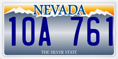 NV license plate 10A761
