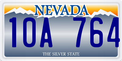 NV license plate 10A764