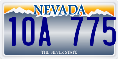 NV license plate 10A775