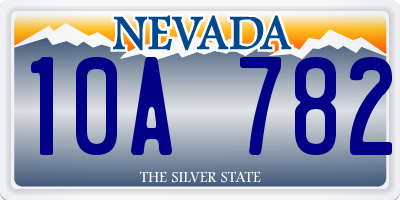 NV license plate 10A782